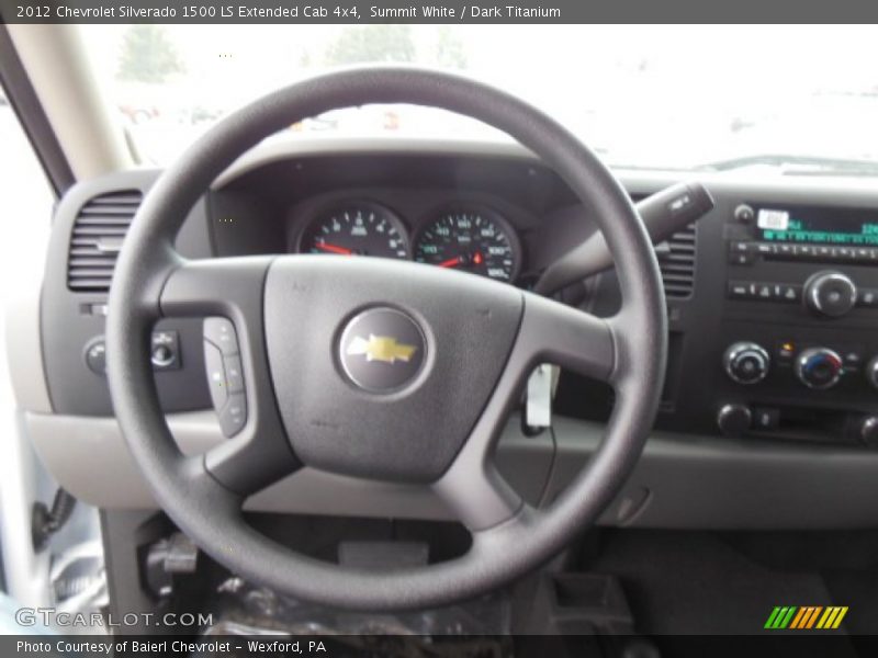 Summit White / Dark Titanium 2012 Chevrolet Silverado 1500 LS Extended Cab 4x4