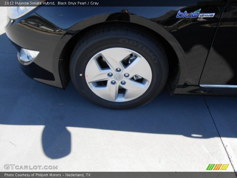Black Onyx Pearl / Gray 2012 Hyundai Sonata Hybrid