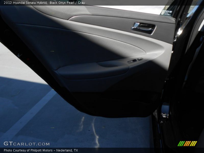 Black Onyx Pearl / Gray 2012 Hyundai Sonata Hybrid