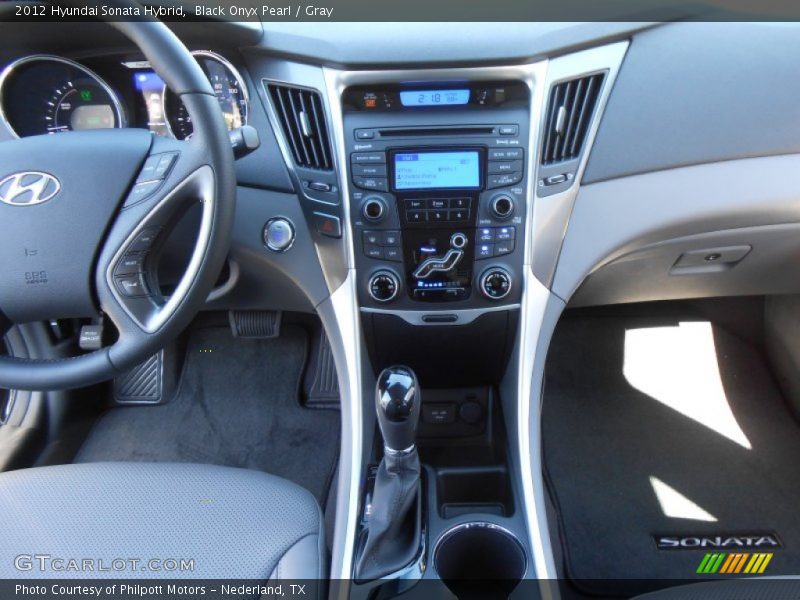 Black Onyx Pearl / Gray 2012 Hyundai Sonata Hybrid