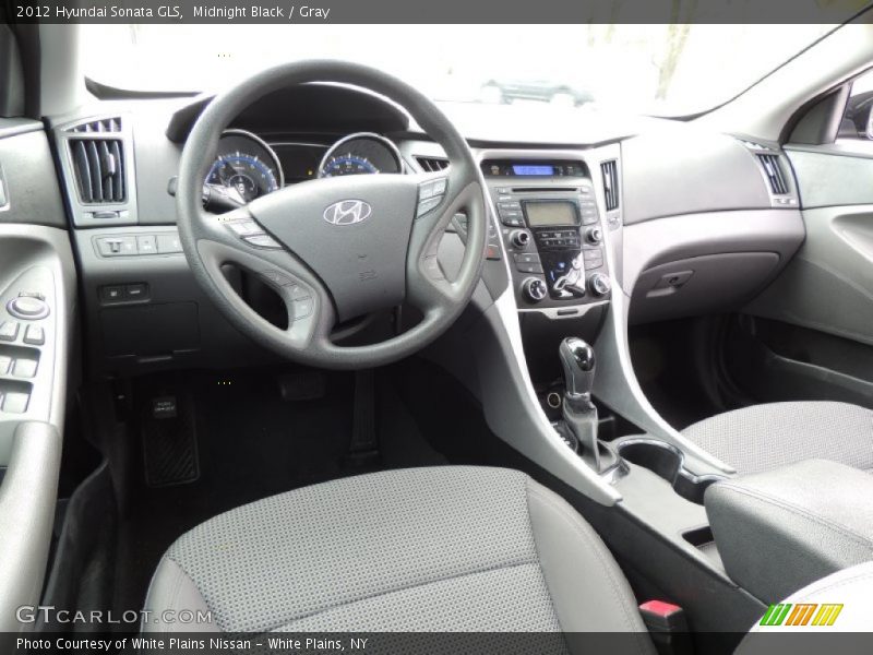 Midnight Black / Gray 2012 Hyundai Sonata GLS