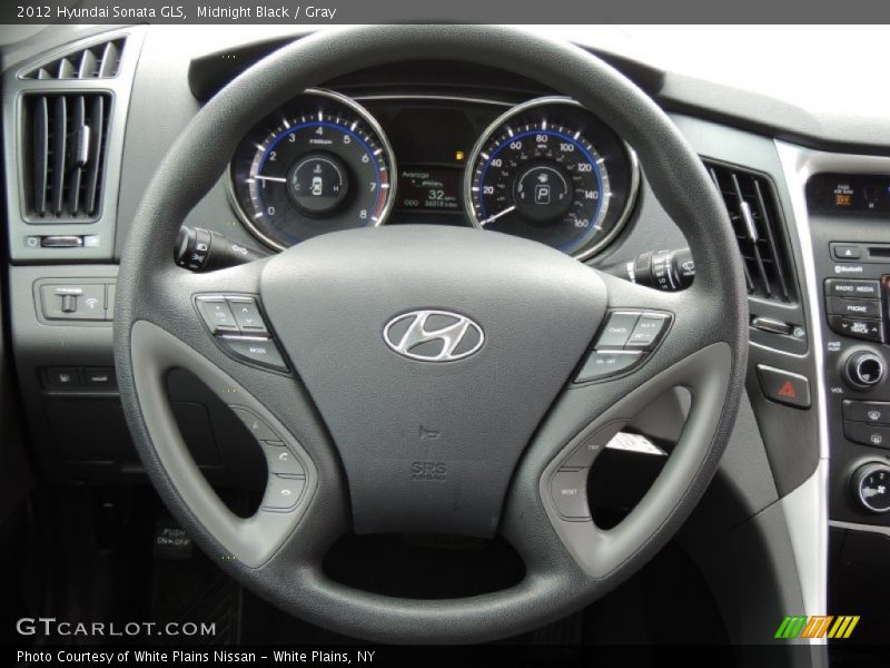 Midnight Black / Gray 2012 Hyundai Sonata GLS