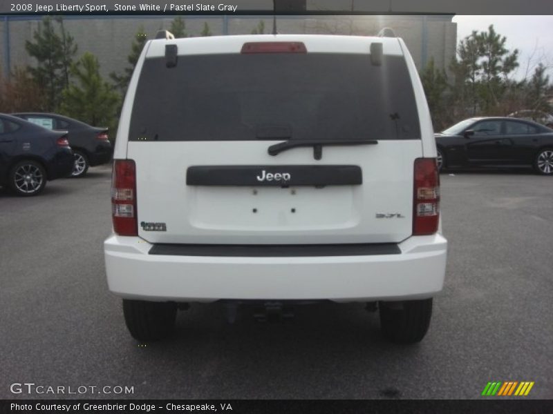 Stone White / Pastel Slate Gray 2008 Jeep Liberty Sport