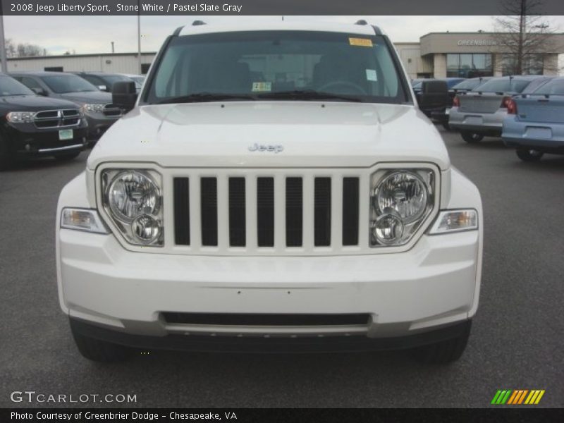 Stone White / Pastel Slate Gray 2008 Jeep Liberty Sport