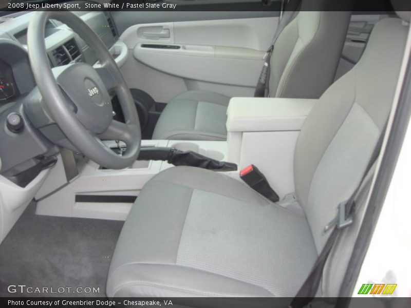 Stone White / Pastel Slate Gray 2008 Jeep Liberty Sport