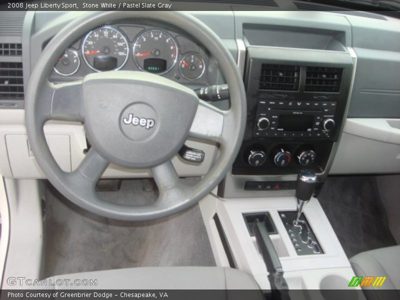 Stone White / Pastel Slate Gray 2008 Jeep Liberty Sport
