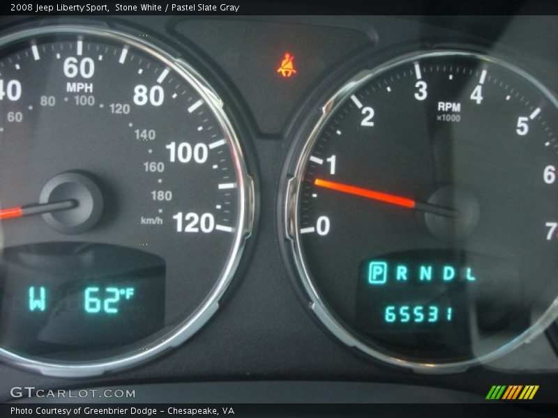 Stone White / Pastel Slate Gray 2008 Jeep Liberty Sport