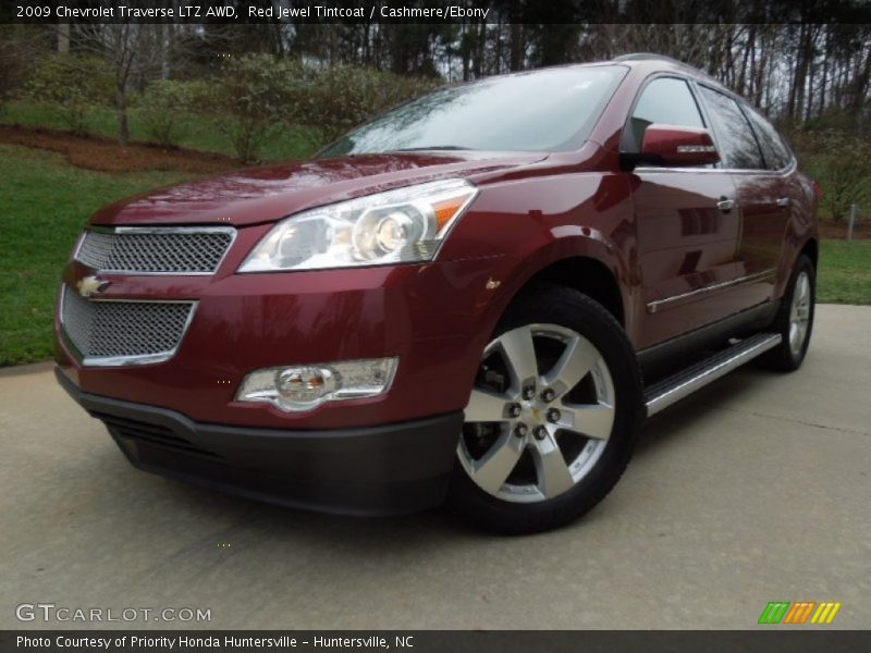 Red Jewel Tintcoat / Cashmere/Ebony 2009 Chevrolet Traverse LTZ AWD