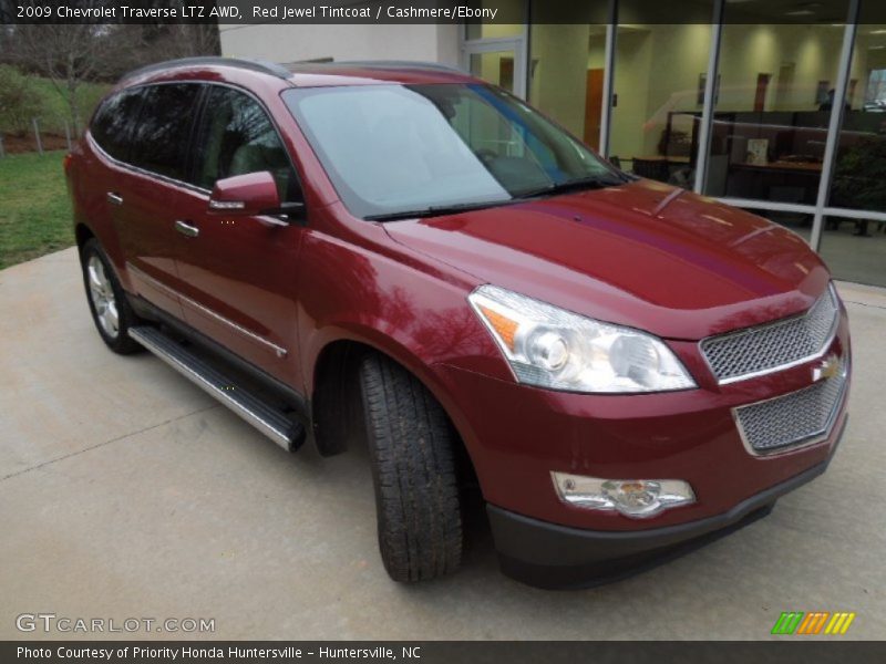 Red Jewel Tintcoat / Cashmere/Ebony 2009 Chevrolet Traverse LTZ AWD