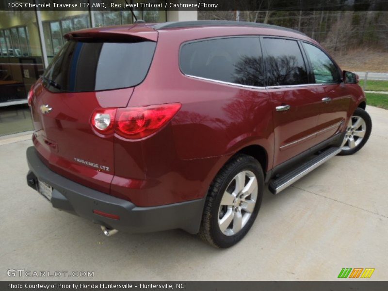 Red Jewel Tintcoat / Cashmere/Ebony 2009 Chevrolet Traverse LTZ AWD