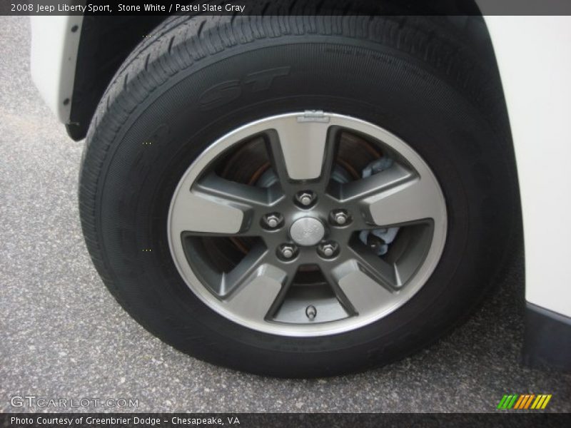 Stone White / Pastel Slate Gray 2008 Jeep Liberty Sport
