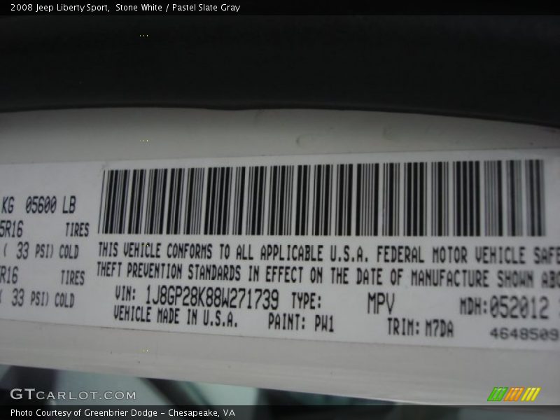 Stone White / Pastel Slate Gray 2008 Jeep Liberty Sport