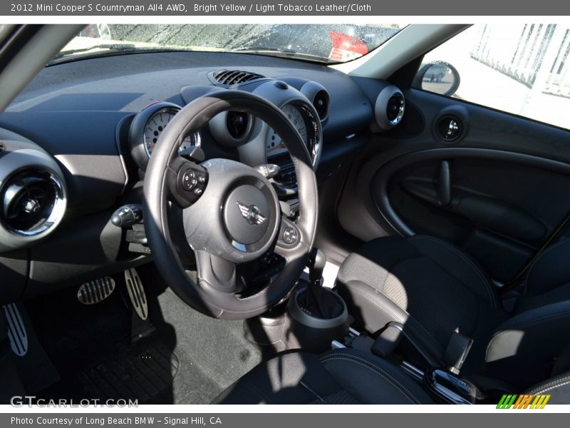 Bright Yellow / Light Tobacco Leather/Cloth 2012 Mini Cooper S Countryman All4 AWD