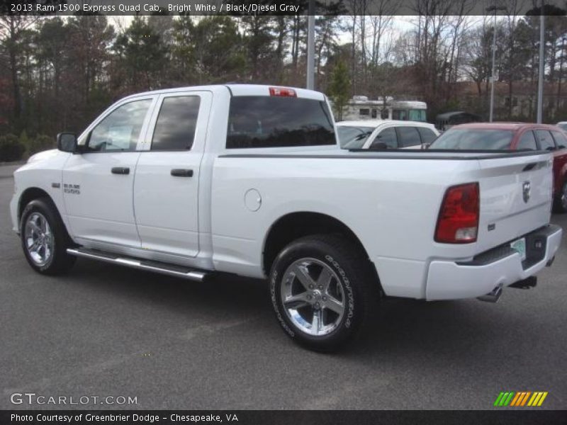 Bright White / Black/Diesel Gray 2013 Ram 1500 Express Quad Cab