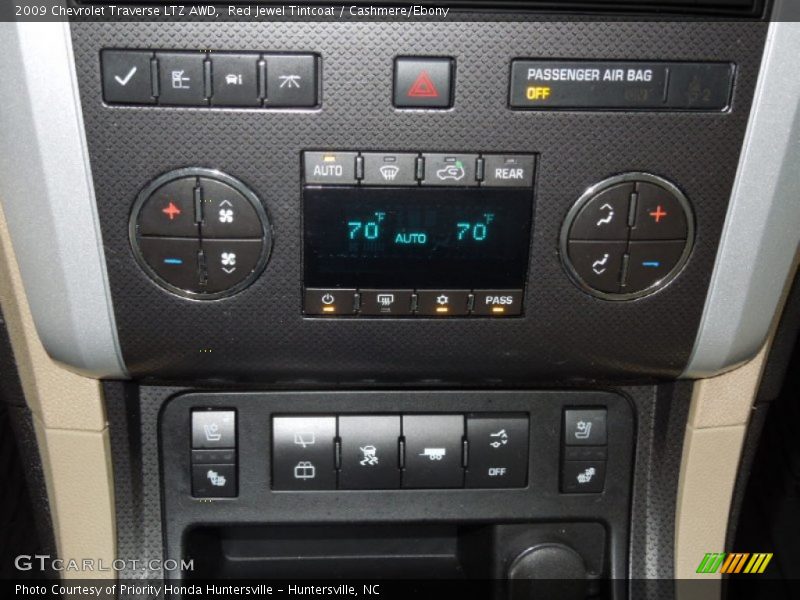 Red Jewel Tintcoat / Cashmere/Ebony 2009 Chevrolet Traverse LTZ AWD
