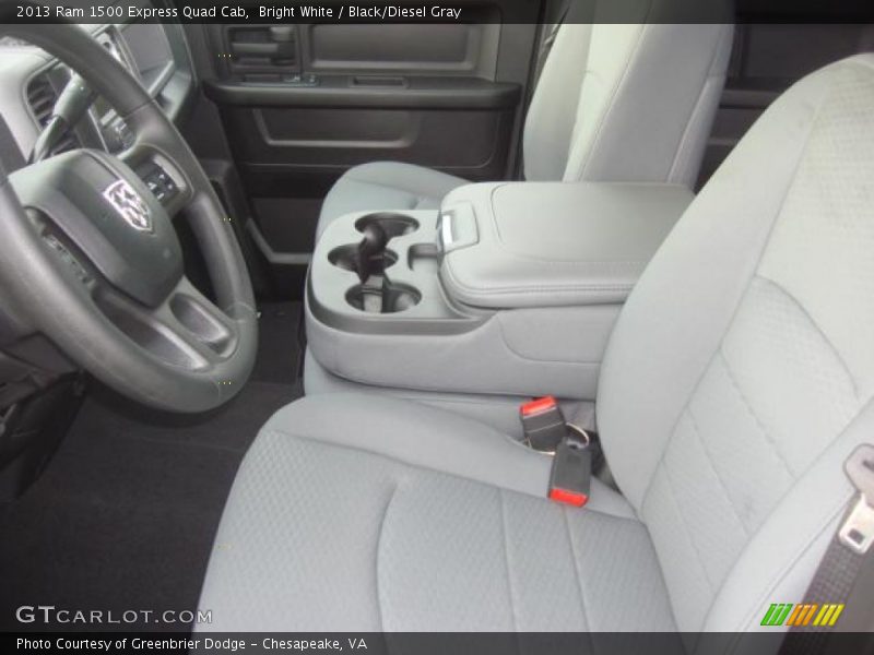 Bright White / Black/Diesel Gray 2013 Ram 1500 Express Quad Cab