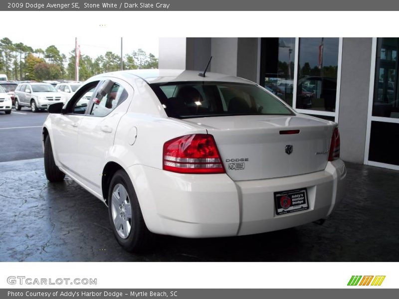 Stone White / Dark Slate Gray 2009 Dodge Avenger SE