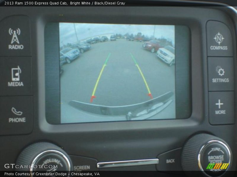 Bright White / Black/Diesel Gray 2013 Ram 1500 Express Quad Cab