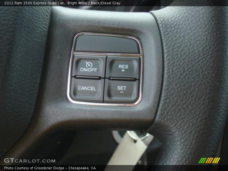 Bright White / Black/Diesel Gray 2013 Ram 1500 Express Quad Cab