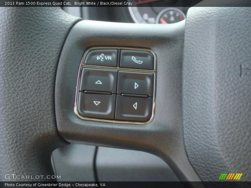 Bright White / Black/Diesel Gray 2013 Ram 1500 Express Quad Cab
