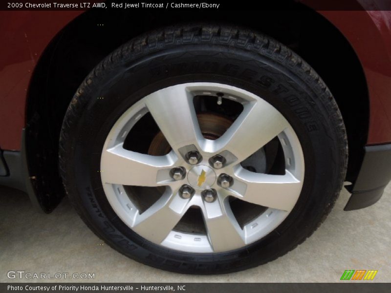 Red Jewel Tintcoat / Cashmere/Ebony 2009 Chevrolet Traverse LTZ AWD