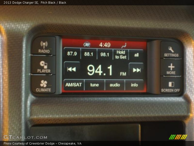 Pitch Black / Black 2013 Dodge Charger SE