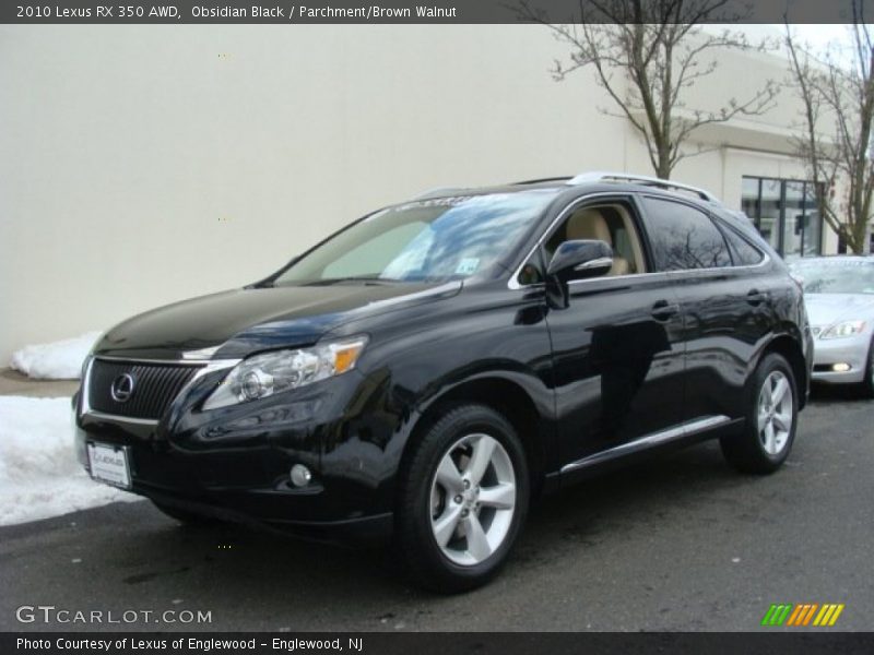 Obsidian Black / Parchment/Brown Walnut 2010 Lexus RX 350 AWD