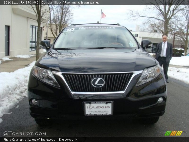 Obsidian Black / Parchment/Brown Walnut 2010 Lexus RX 350 AWD
