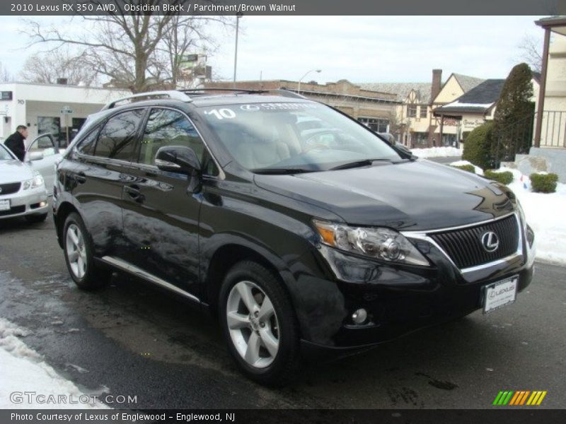 Obsidian Black / Parchment/Brown Walnut 2010 Lexus RX 350 AWD