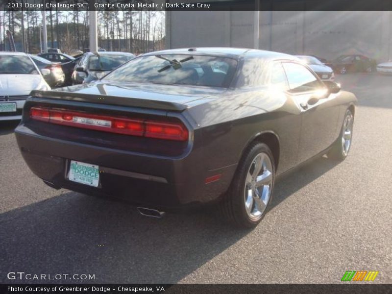 Granite Crystal Metallic / Dark Slate Gray 2013 Dodge Challenger SXT