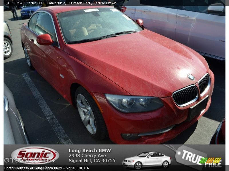 Crimson Red / Saddle Brown 2012 BMW 3 Series 335i Convertible