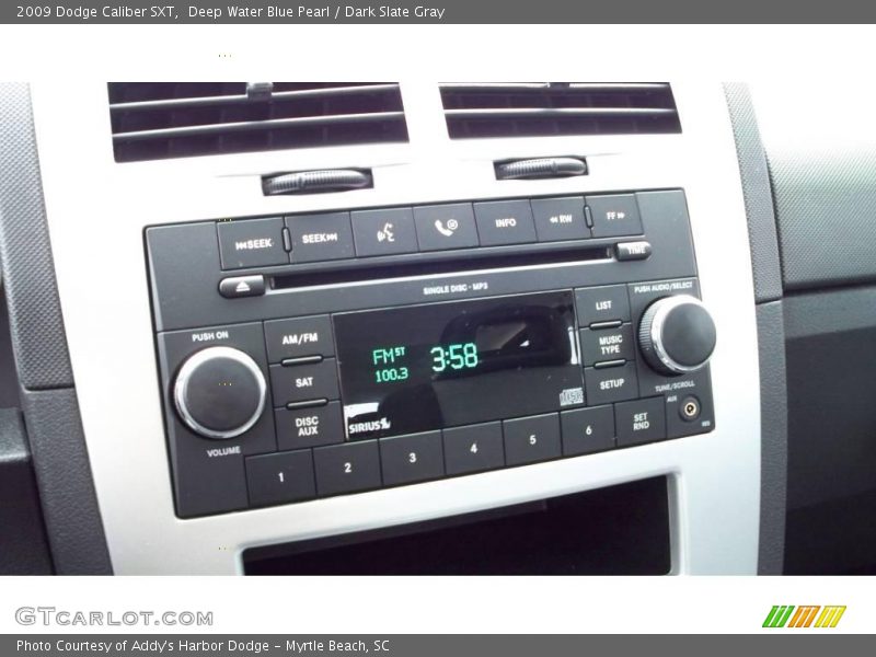 Deep Water Blue Pearl / Dark Slate Gray 2009 Dodge Caliber SXT