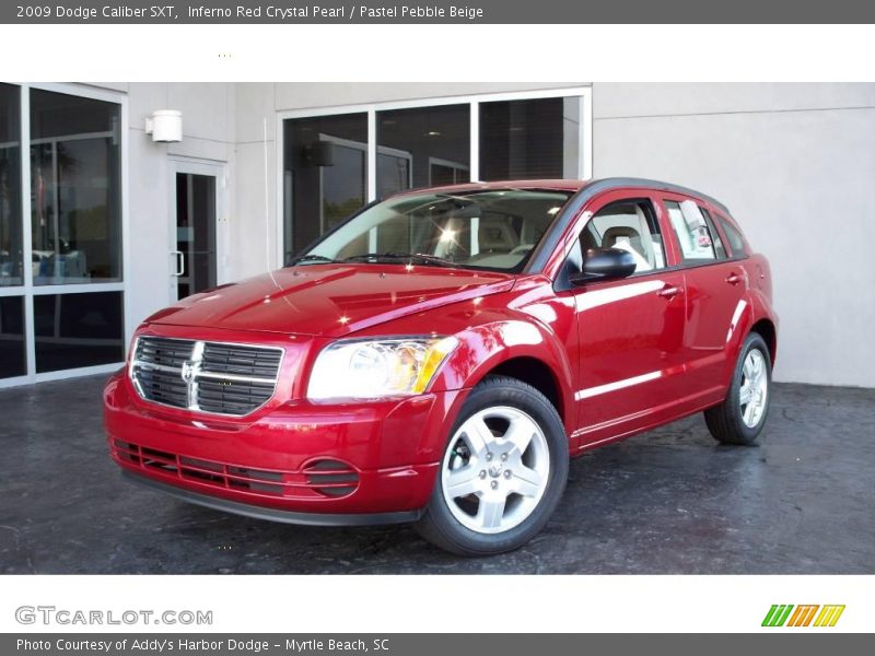Inferno Red Crystal Pearl / Pastel Pebble Beige 2009 Dodge Caliber SXT