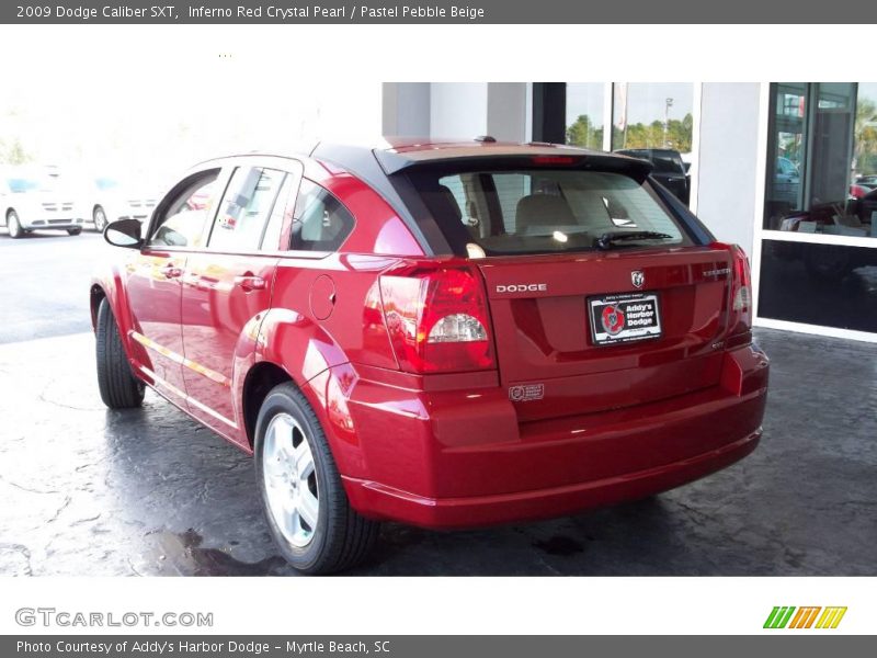 Inferno Red Crystal Pearl / Pastel Pebble Beige 2009 Dodge Caliber SXT