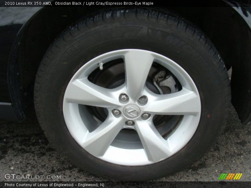 Obsidian Black / Light Gray/Espresso Birds-Eye Maple 2010 Lexus RX 350 AWD