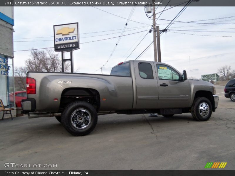 Graystone Metallic / Ebony 2013 Chevrolet Silverado 3500HD LT Extended Cab 4x4 Dually