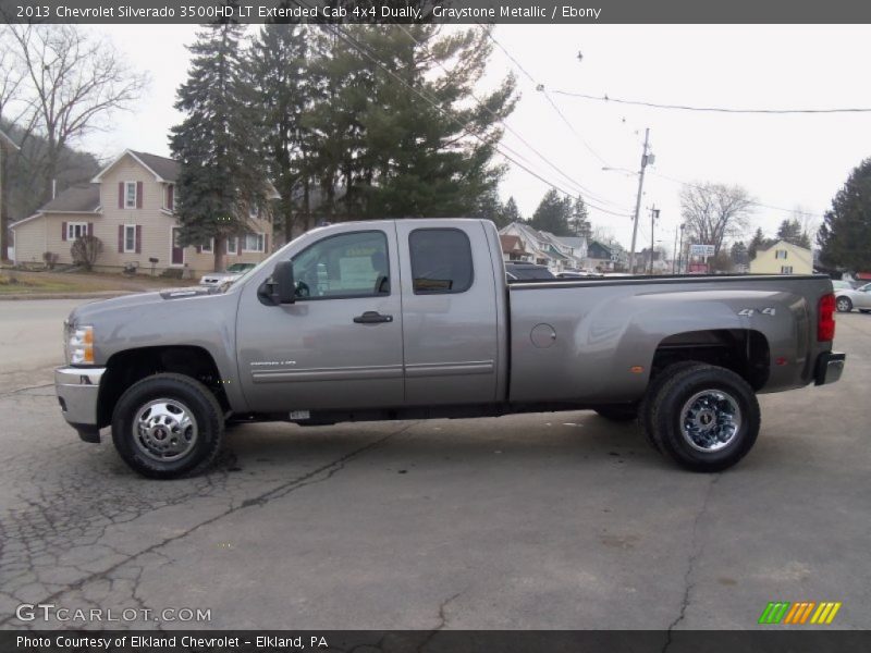 Graystone Metallic / Ebony 2013 Chevrolet Silverado 3500HD LT Extended Cab 4x4 Dually