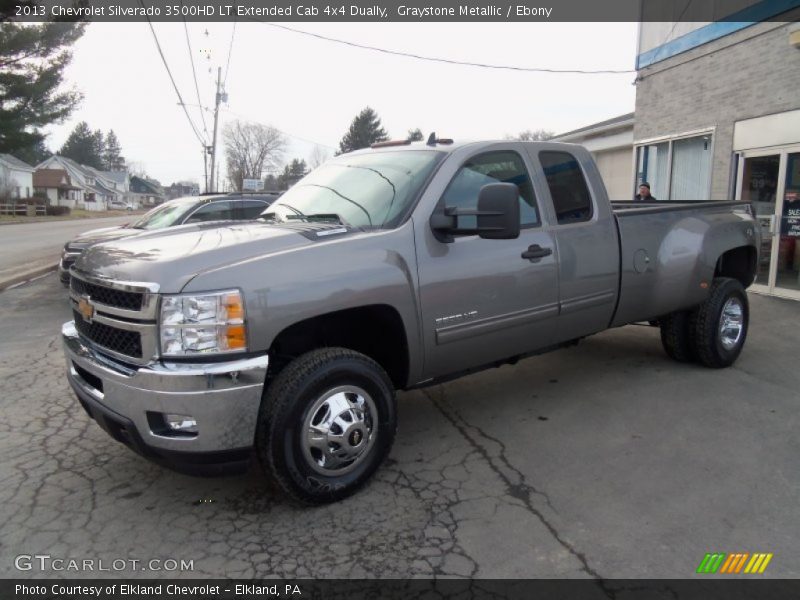 Graystone Metallic / Ebony 2013 Chevrolet Silverado 3500HD LT Extended Cab 4x4 Dually