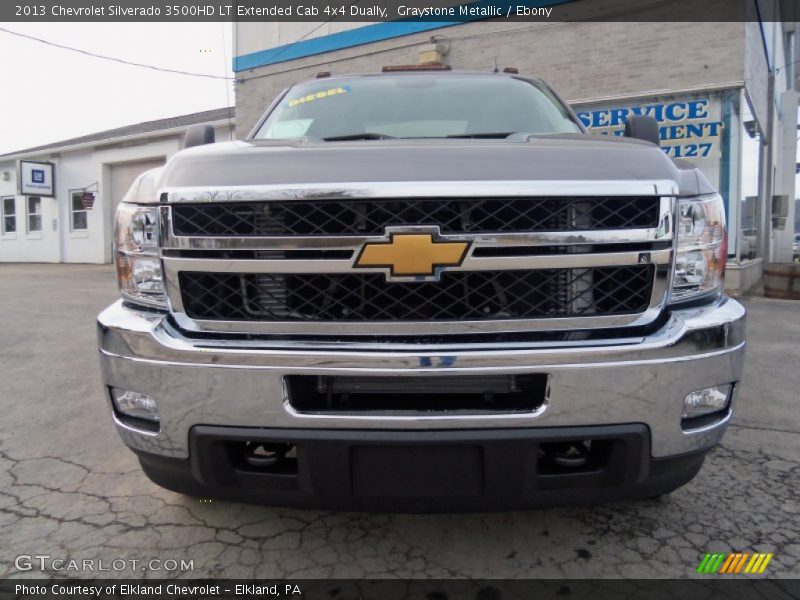 Graystone Metallic / Ebony 2013 Chevrolet Silverado 3500HD LT Extended Cab 4x4 Dually