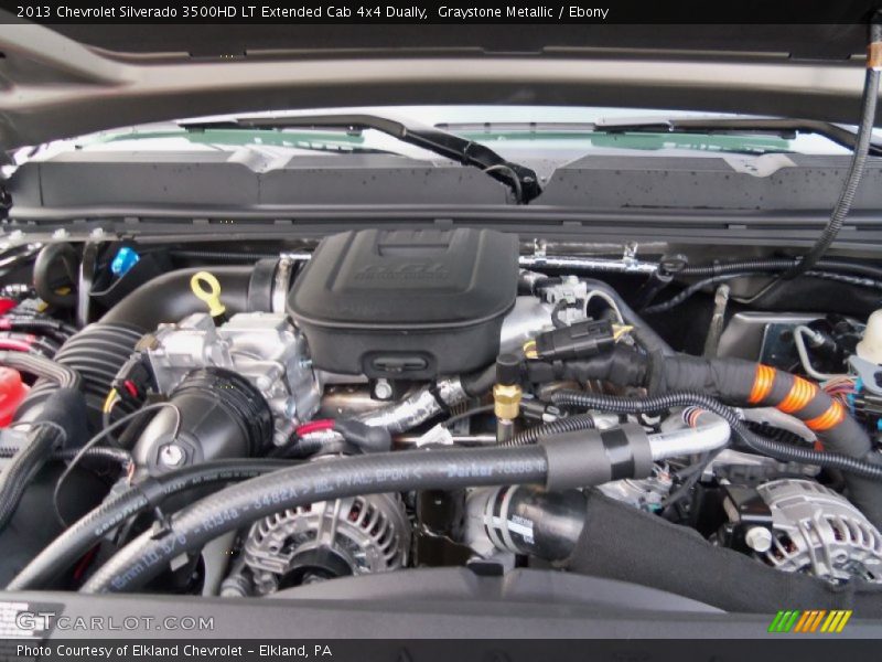 Graystone Metallic / Ebony 2013 Chevrolet Silverado 3500HD LT Extended Cab 4x4 Dually