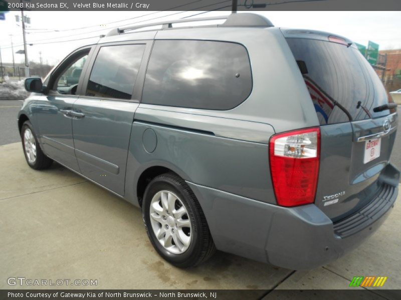 Velvet Blue Metallic / Gray 2008 Kia Sedona EX