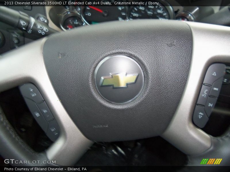 Graystone Metallic / Ebony 2013 Chevrolet Silverado 3500HD LT Extended Cab 4x4 Dually