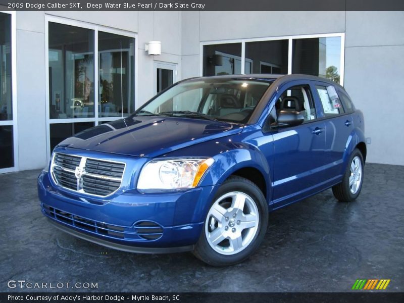Deep Water Blue Pearl / Dark Slate Gray 2009 Dodge Caliber SXT