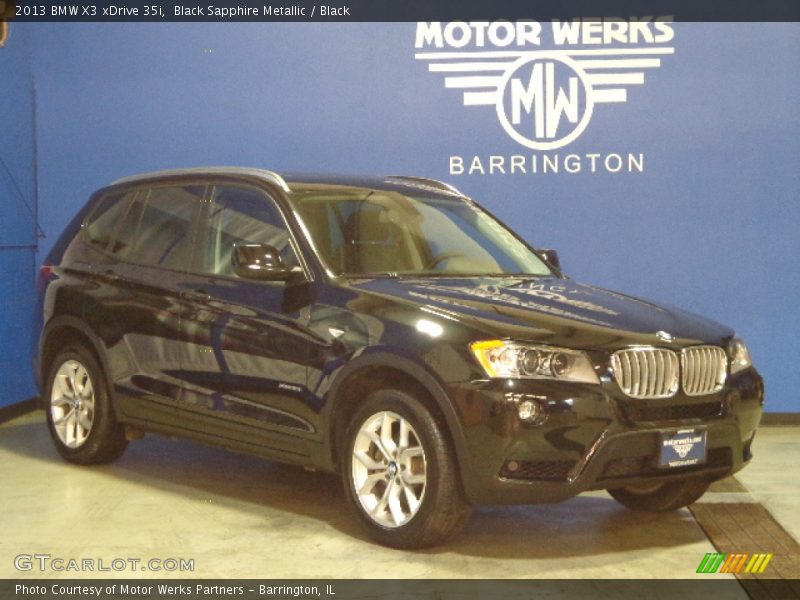 Black Sapphire Metallic / Black 2013 BMW X3 xDrive 35i