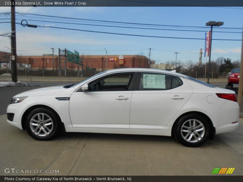 Snow White Pearl / Gray 2011 Kia Optima LX