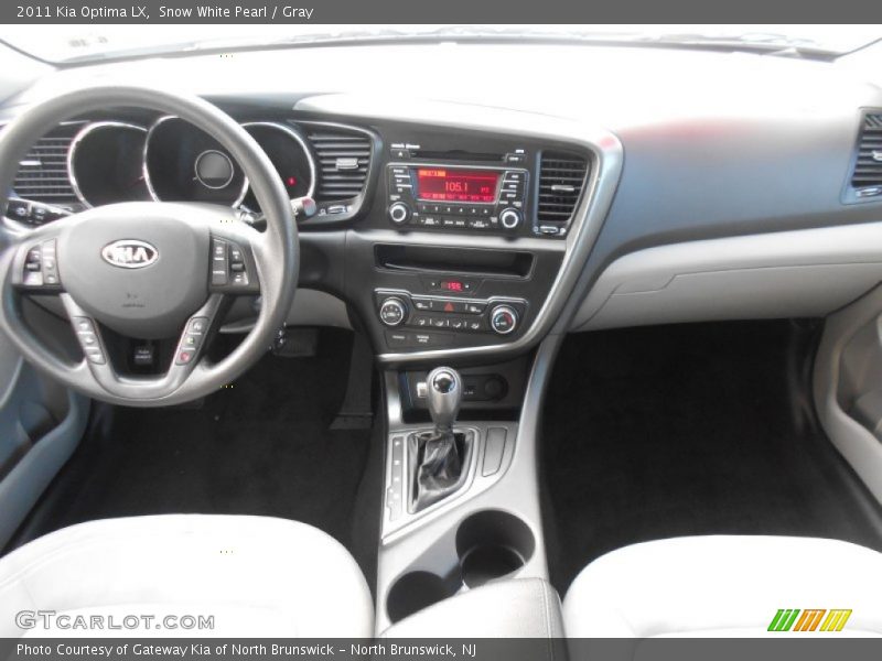 Snow White Pearl / Gray 2011 Kia Optima LX