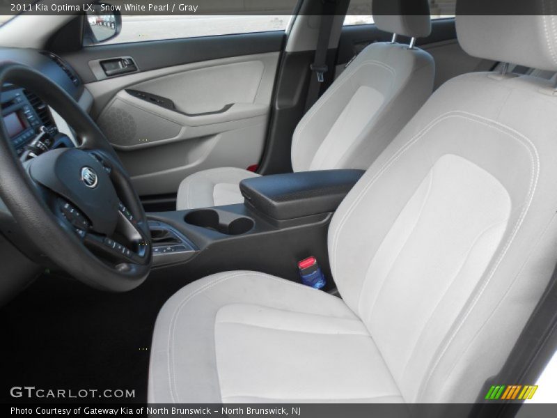 Snow White Pearl / Gray 2011 Kia Optima LX
