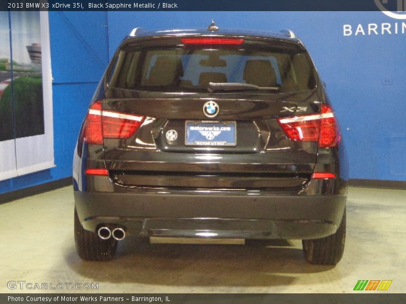 Black Sapphire Metallic / Black 2013 BMW X3 xDrive 35i