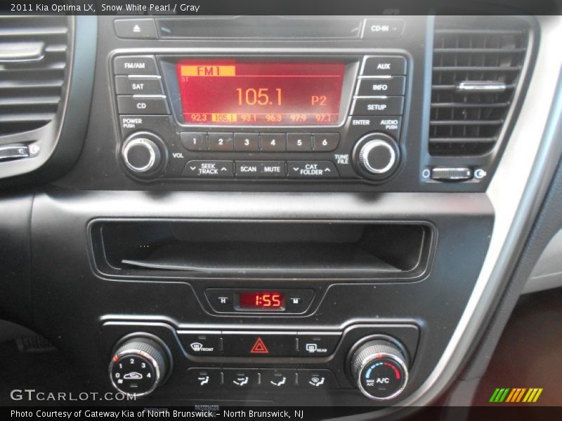 Snow White Pearl / Gray 2011 Kia Optima LX