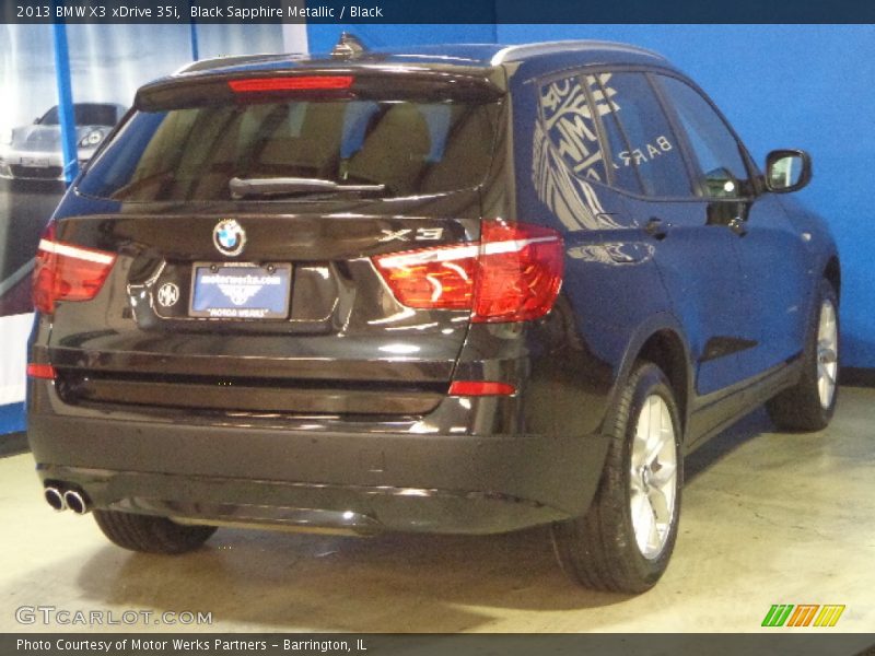 Black Sapphire Metallic / Black 2013 BMW X3 xDrive 35i